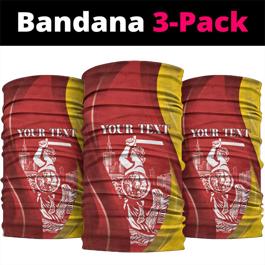Warsaw Capital of Poland Personalized Neck Gaiter Syrenka Warszawska Sporty Style
