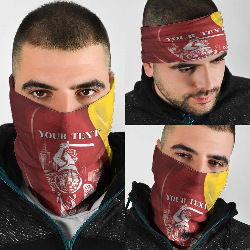 Warsaw Capital of Poland Personalized Neck Gaiter Syrenka Warszawska Sporty Style