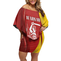 Warsaw Capital of Poland Personalized Off Shoulder Short Dress Syrenka Warszawska Sporty Style
