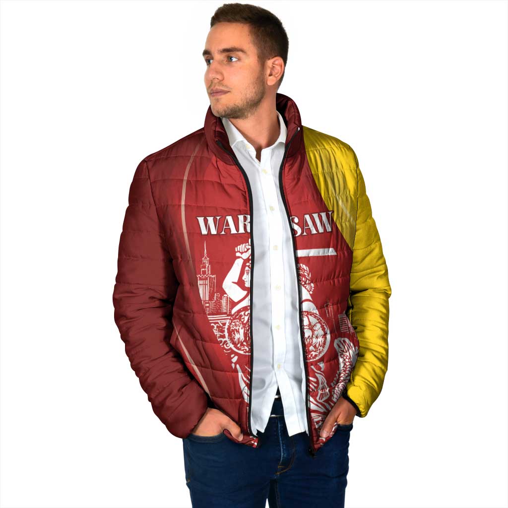 Warsaw Capital of Poland Personalized Padded Jacket Syrenka Warszawska Sporty Style