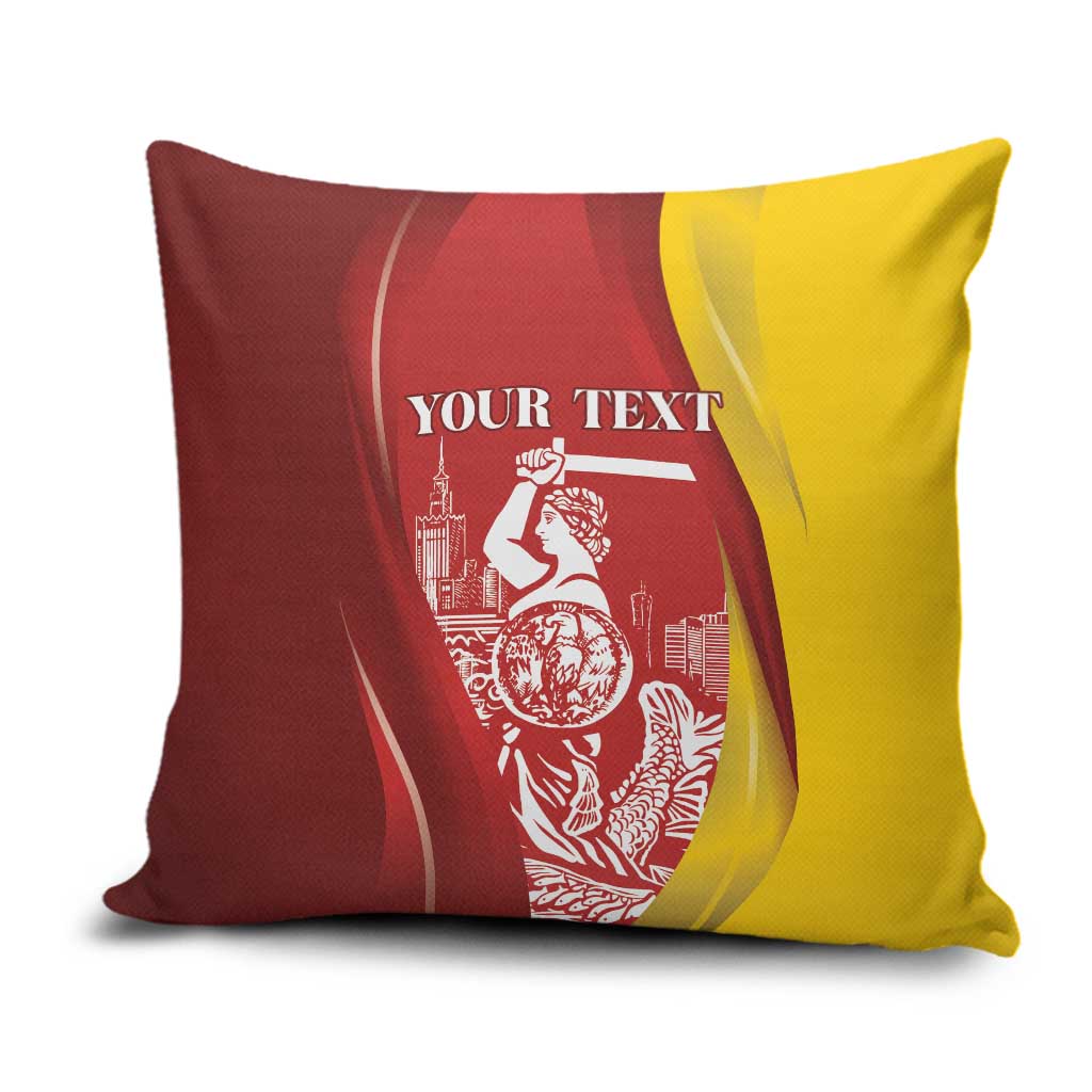 Warsaw Capital of Poland Personalized Pillow Cover Syrenka Warszawska Sporty Style