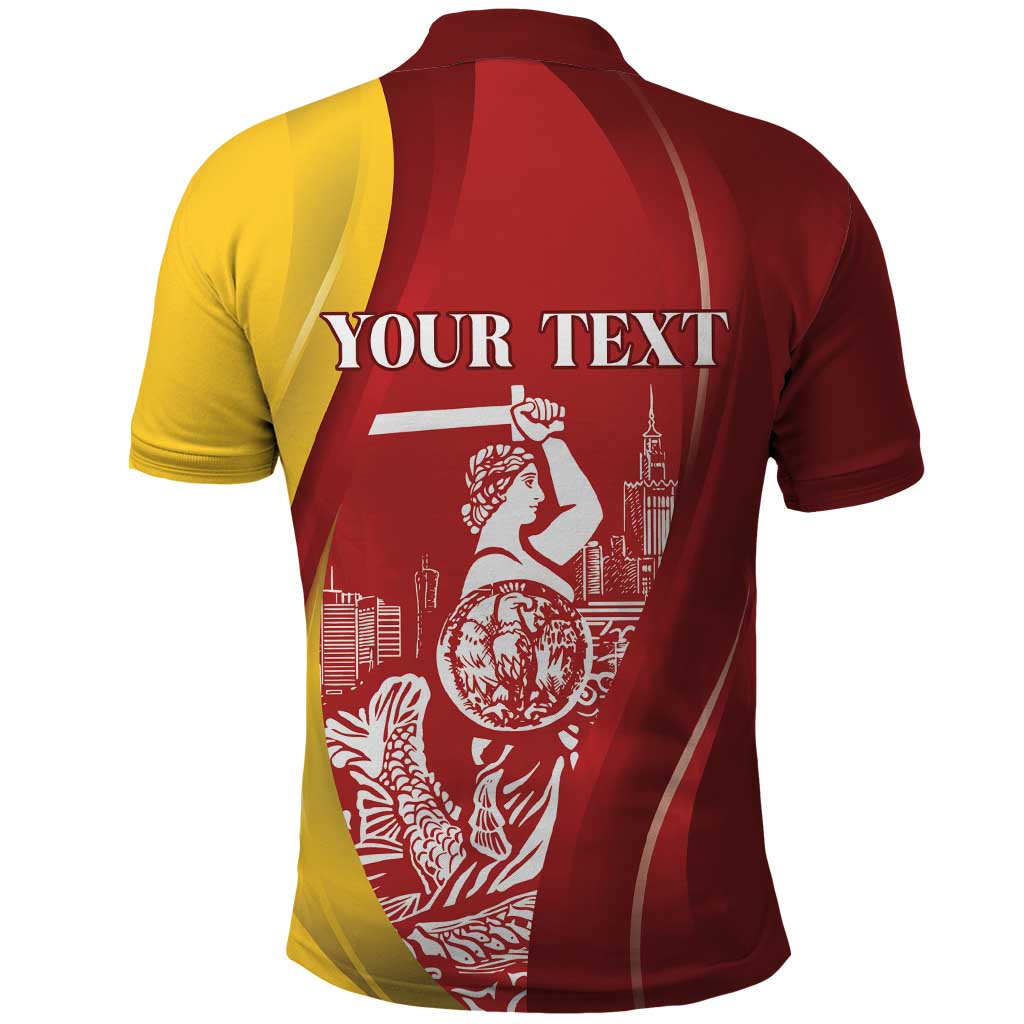 Warsaw Capital of Poland Personalized Polo Shirt Syrenka Warszawska Sporty Style