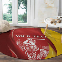 Warsaw Capital of Poland Personalized Round Carpet Syrenka Warszawska Sporty Style