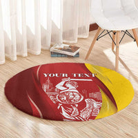 Warsaw Capital of Poland Personalized Round Carpet Syrenka Warszawska Sporty Style