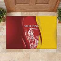 Warsaw Capital of Poland Personalized Rubber Doormat Syrenka Warszawska Sporty Style