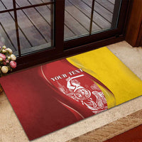 Warsaw Capital of Poland Personalized Rubber Doormat Syrenka Warszawska Sporty Style