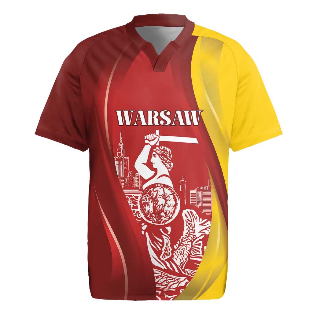 Warsaw Capital of Poland Personalized Rugby Jersey Syrenka Warszawska Sporty Style