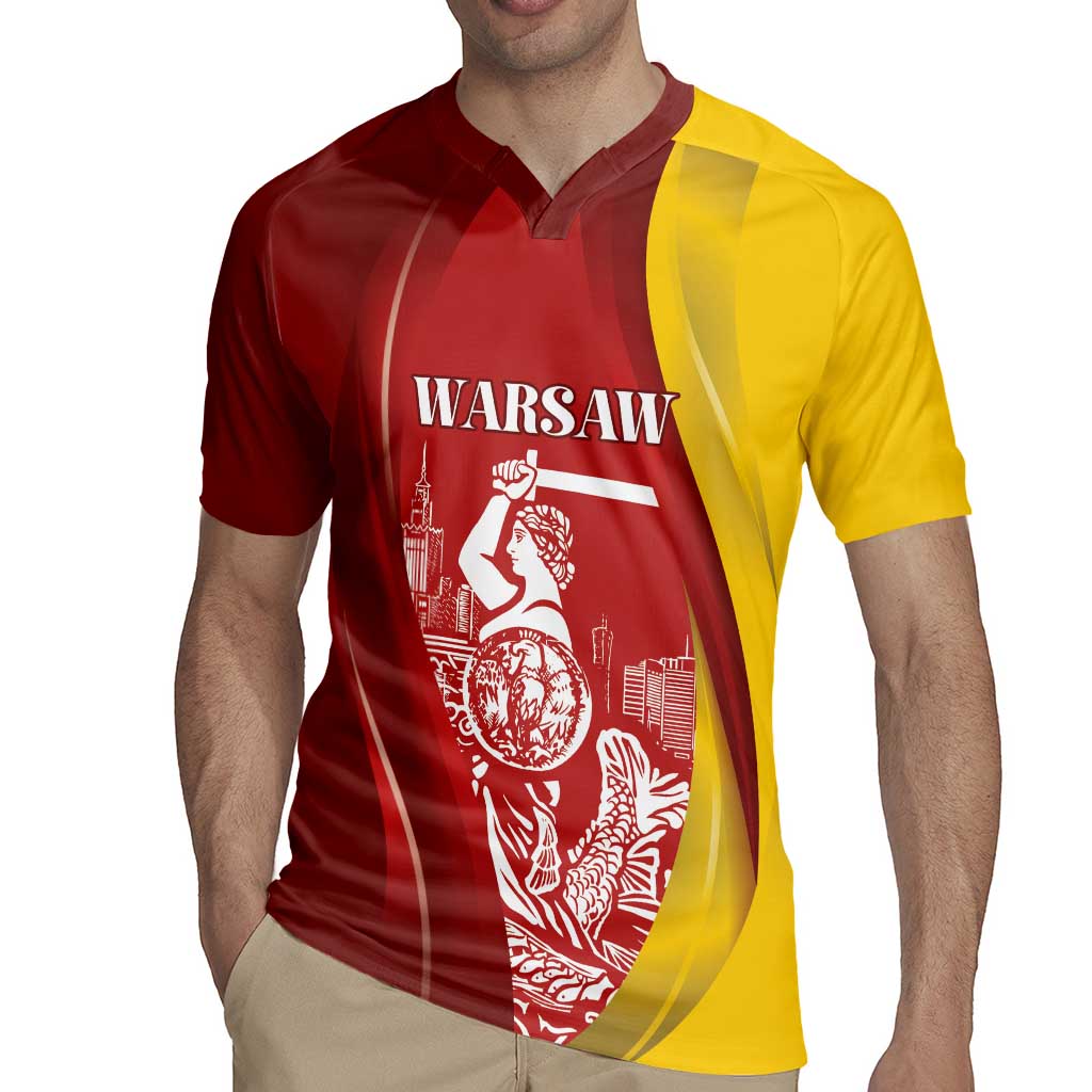 Warsaw Capital of Poland Personalized Rugby Jersey Syrenka Warszawska Sporty Style