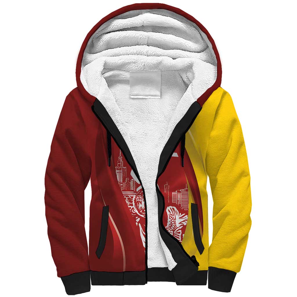 Warsaw Capital of Poland Personalized Sherpa Hoodie Syrenka Warszawska Sporty Style