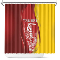 Warsaw Capital of Poland Personalized Shower Curtain Syrenka Warszawska Sporty Style