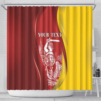 Warsaw Capital of Poland Personalized Shower Curtain Syrenka Warszawska Sporty Style