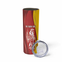 Warsaw Capital of Poland Personalized Skinny Tumbler Syrenka Warszawska Sporty Style
