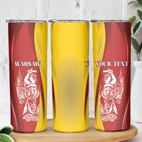 Warsaw Capital of Poland Personalized Skinny Tumbler Syrenka Warszawska Sporty Style