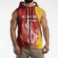 Warsaw Capital of Poland Personalized Sleeveless Zip Hoodie Syrenka Warszawska Sporty Style