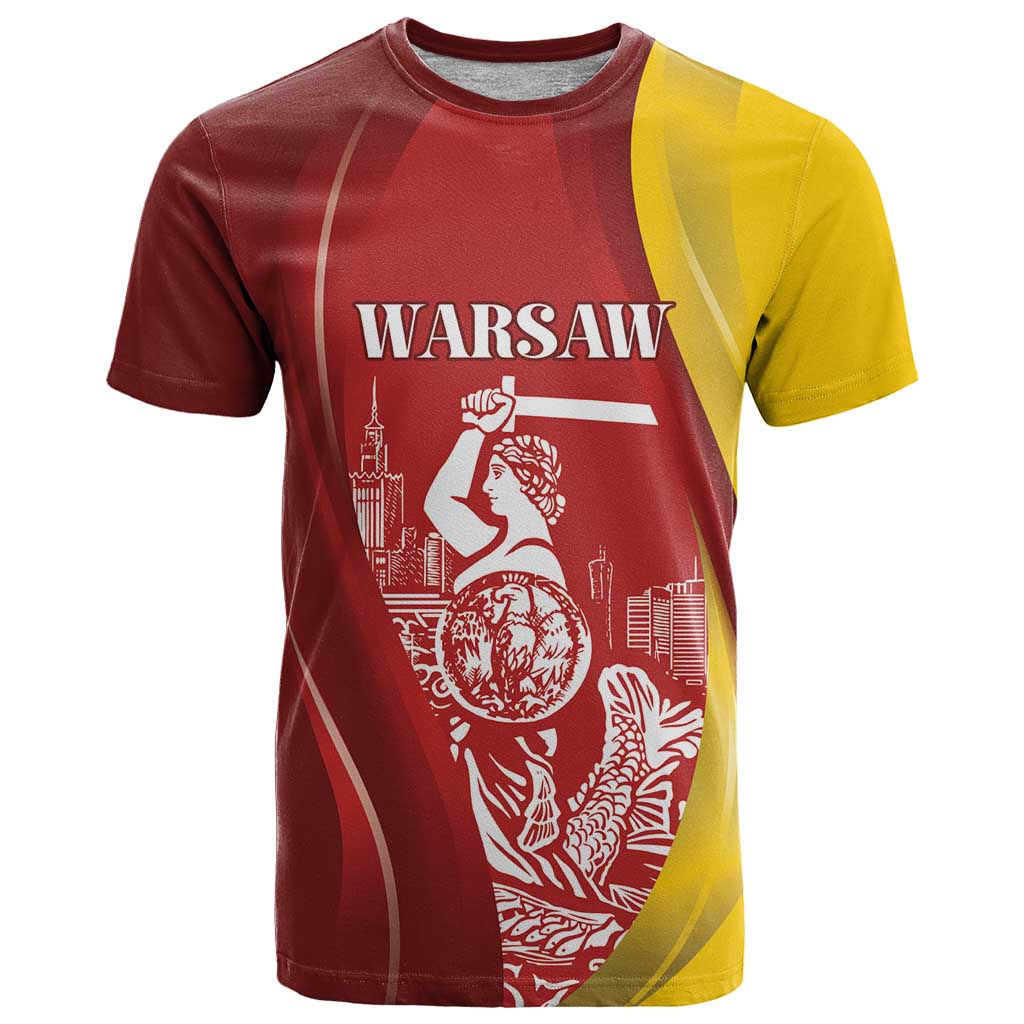 Warsaw Capital of Poland Personalized T Shirt Syrenka Warszawska Sporty Style