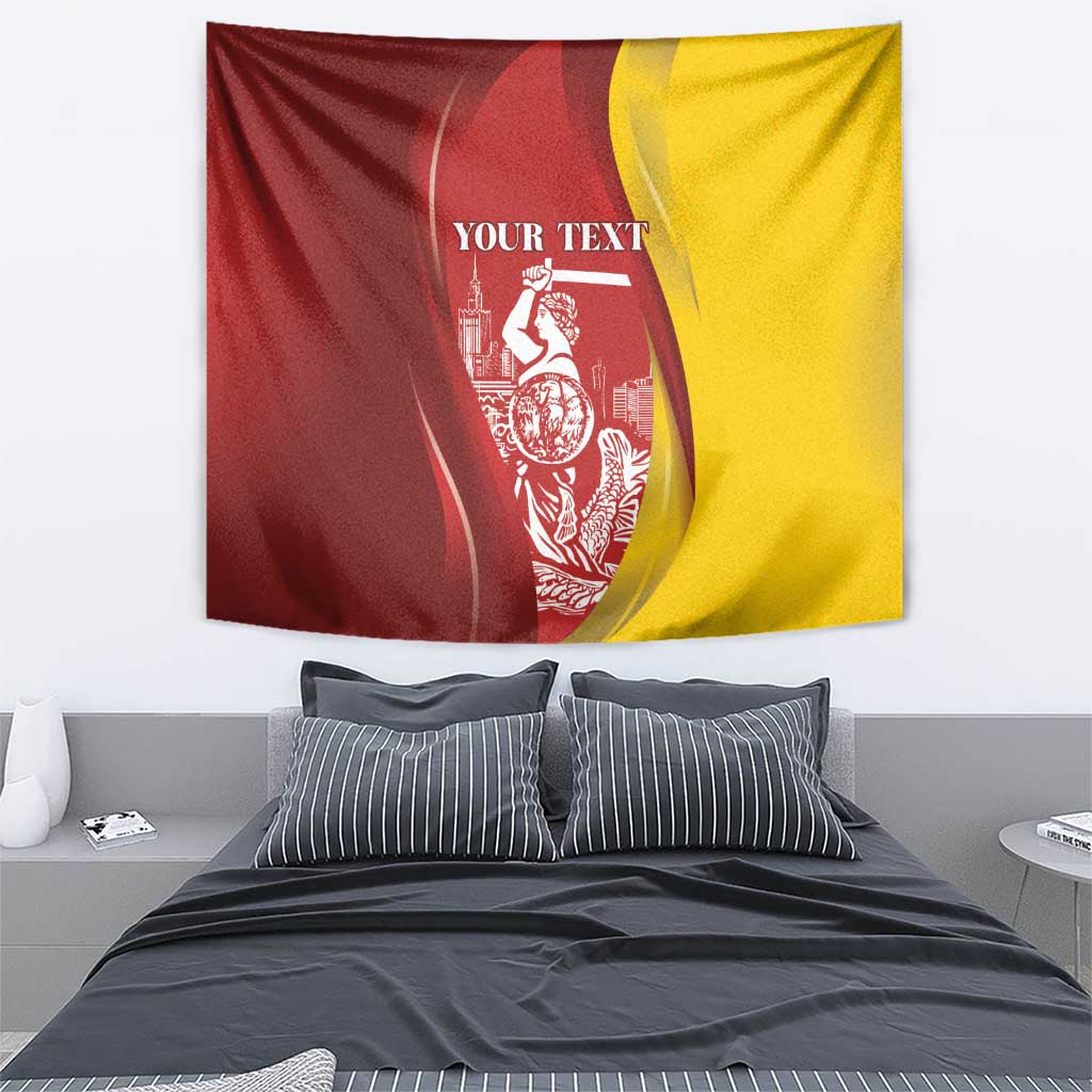 Warsaw Capital of Poland Personalized Tapestry Syrenka Warszawska Sporty Style