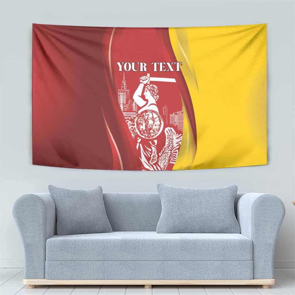Warsaw Capital of Poland Personalized Tapestry Syrenka Warszawska Sporty Style