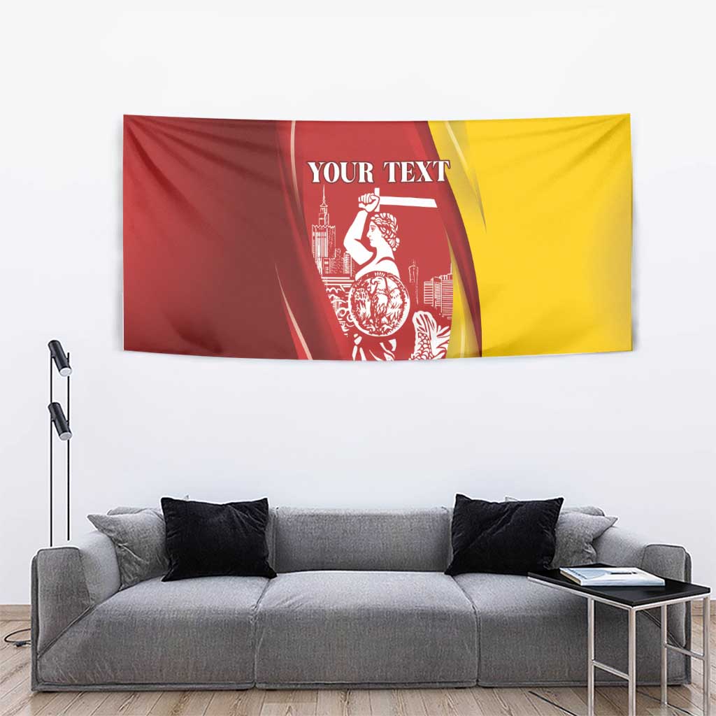 Warsaw Capital of Poland Personalized Tapestry Syrenka Warszawska Sporty Style