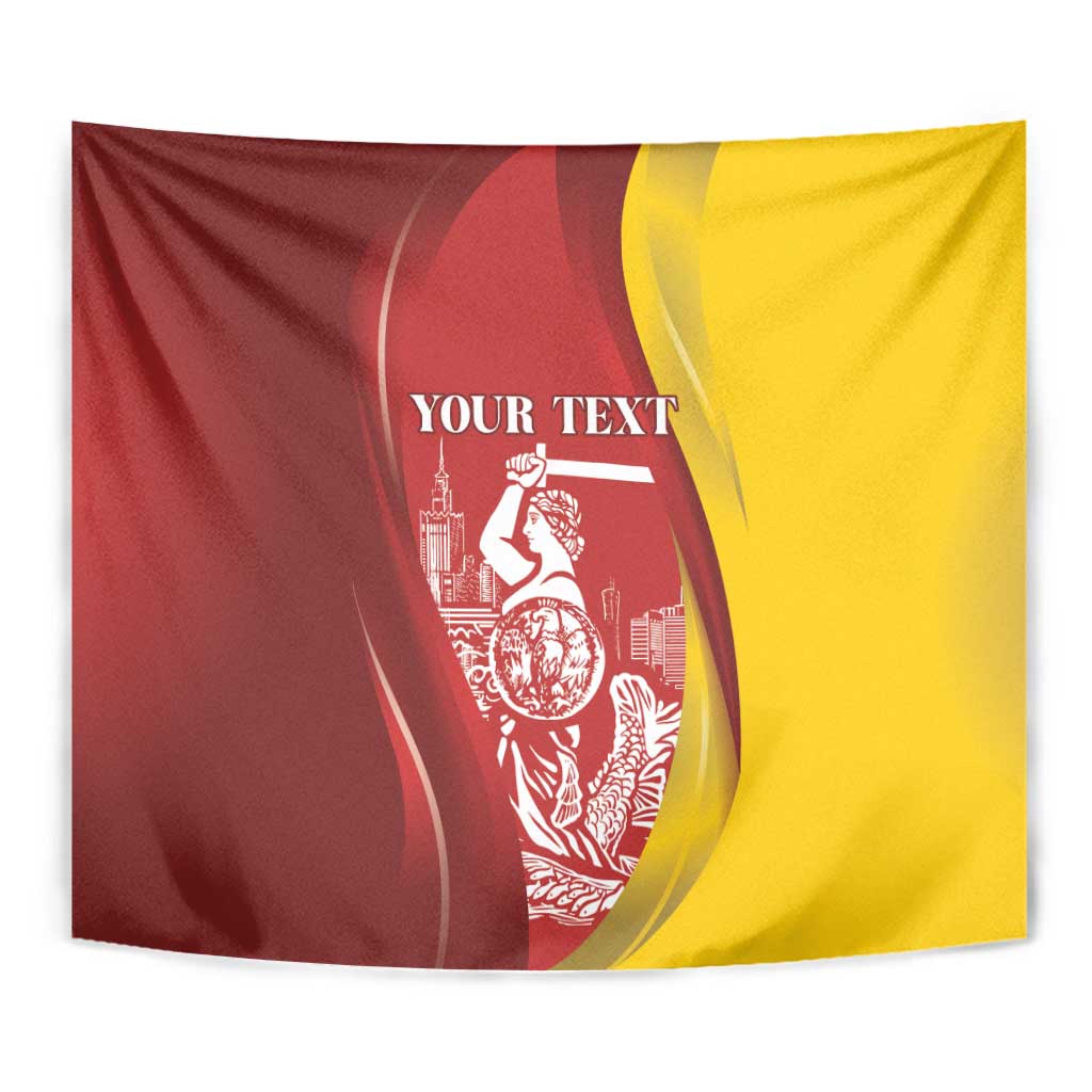 Warsaw Capital of Poland Personalized Tapestry Syrenka Warszawska Sporty Style