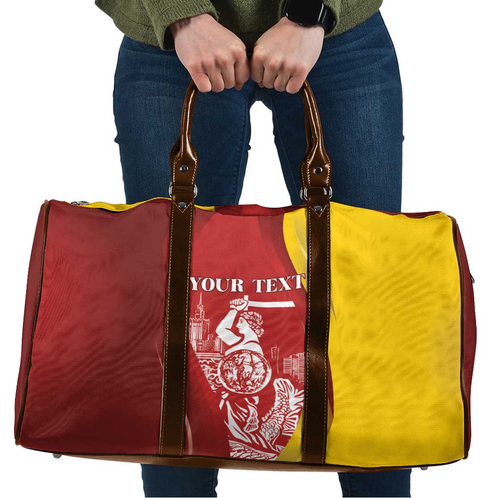 Warsaw Capital of Poland Personalized Travel Bag Syrenka Warszawska Sporty Style