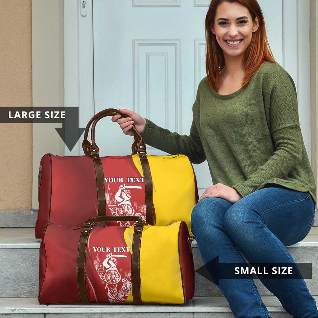 Warsaw Capital of Poland Personalized Travel Bag Syrenka Warszawska Sporty Style