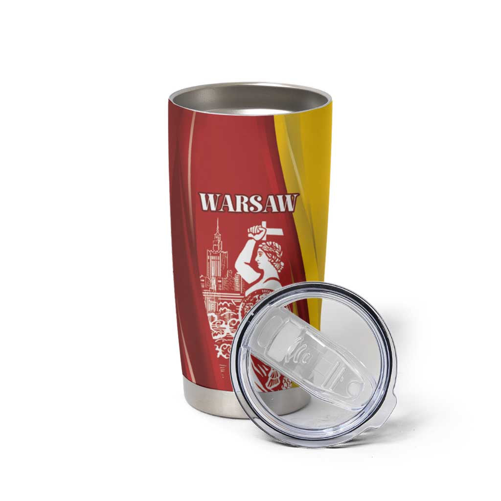 Warsaw Capital of Poland Personalized Tumbler Cup Syrenka Warszawska Sporty Style