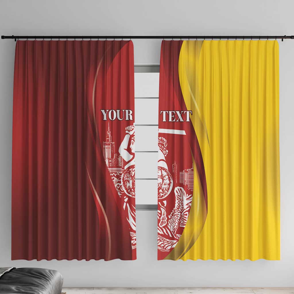 Warsaw Capital of Poland Personalized Window Curtain Syrenka Warszawska Sporty Style