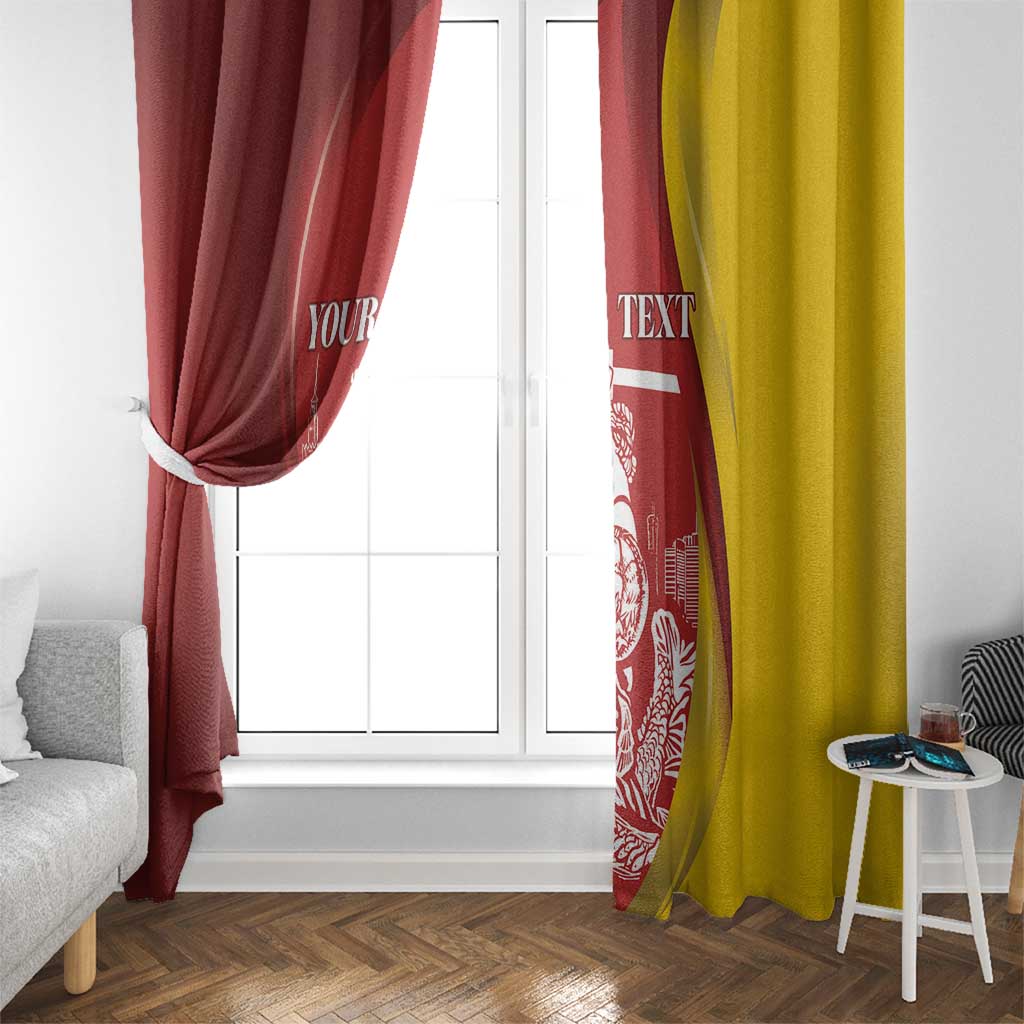 Warsaw Capital of Poland Personalized Window Curtain Syrenka Warszawska Sporty Style