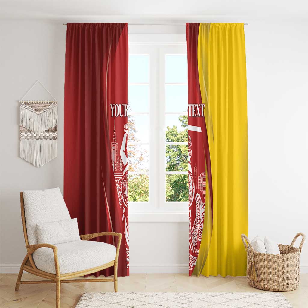 Warsaw Capital of Poland Personalized Window Curtain Syrenka Warszawska Sporty Style