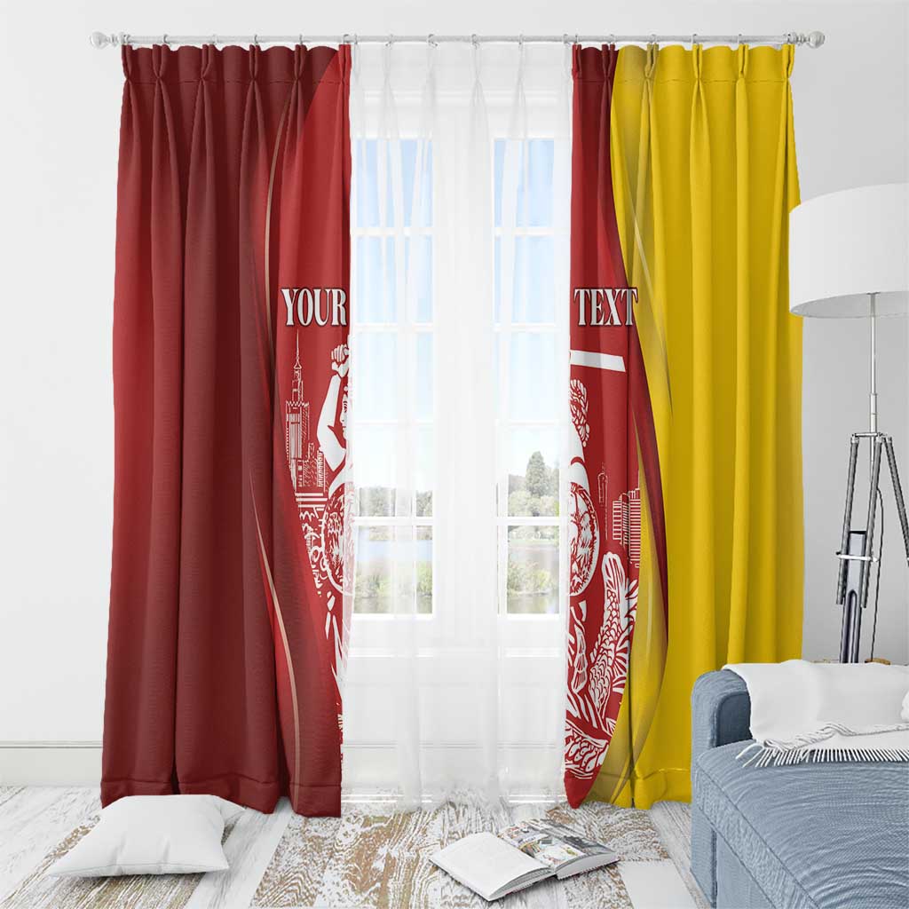 Warsaw Capital of Poland Personalized Window Curtain Syrenka Warszawska Sporty Style