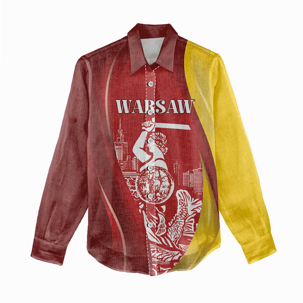 Warsaw Capital of Poland Personalized Women Casual Shirt Syrenka Warszawska Sporty Style