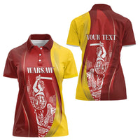 Warsaw Capital of Poland Personalized Women Polo Shirt Syrenka Warszawska Sporty Style