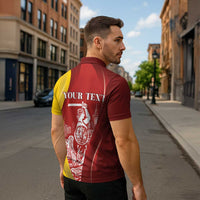Warsaw Capital of Poland Personalized Zipper Polo Shirt Syrenka Warszawska Sporty Style