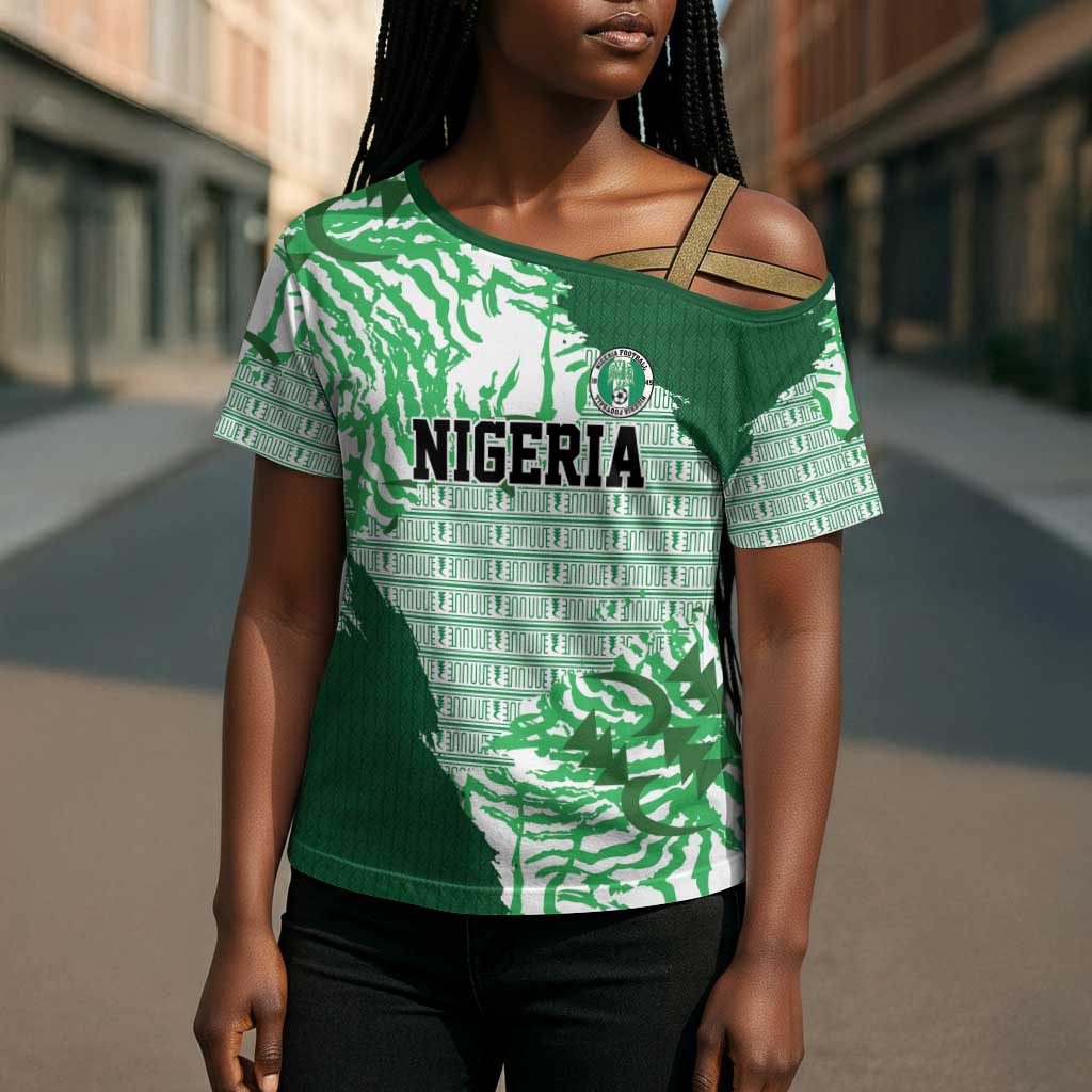 Custom Nigeria Fooball Cross Shoulder Shirt Super Eagles National Pride