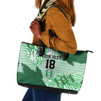 Custom Nigeria Fooball Leather Tote Bag Super Eagles National Pride