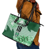 Custom Nigeria Fooball Leather Tote Bag Super Eagles National Pride