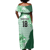 Custom Nigeria Fooball Off Shoulder Maxi Dress Super Eagles National Pride