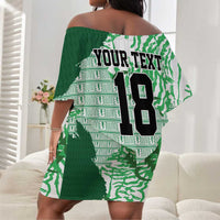 Custom Nigeria Fooball Off Shoulder Short Dress Super Eagles National Pride