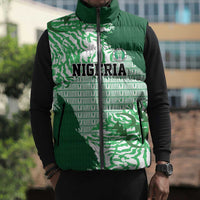 Custom Nigeria Fooball Sleeveless Puffer Jacket Super Eagles National Pride