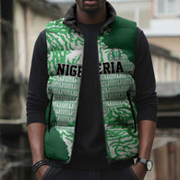 Custom Nigeria Fooball Sleeveless Puffer Jacket Super Eagles National Pride