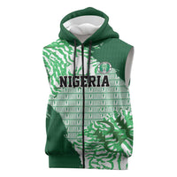 Custom Nigeria Fooball Sleeveless Zip Hoodie Super Eagles National Pride