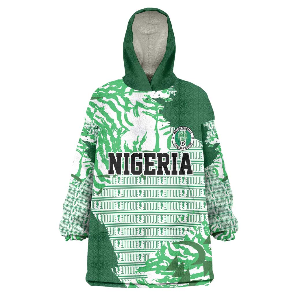 Custom Nigeria Fooball Wearable Blanket Hoodie Super Eagles National Pride