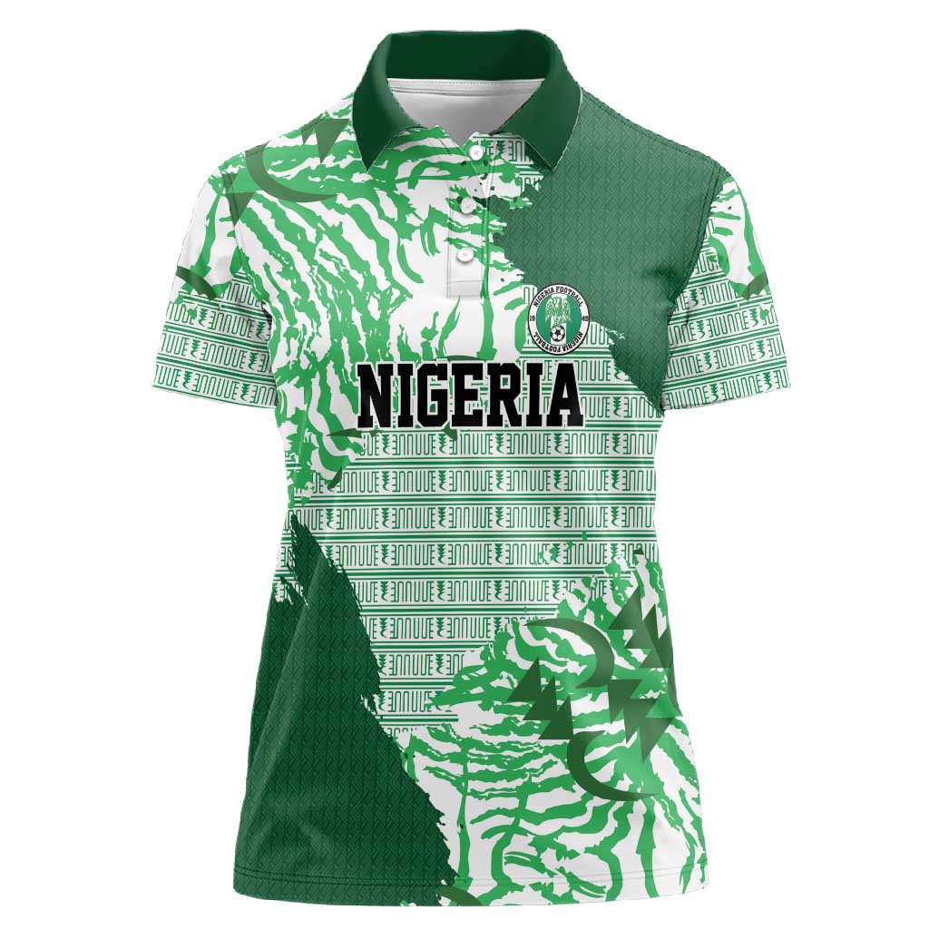 Custom Nigeria Fooball Women Polo Shirt Super Eagles National Pride