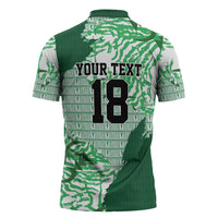 Custom Nigeria Fooball Zipper Polo Shirt Super Eagles National Pride