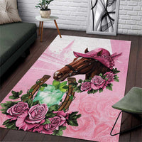 Kentucky Horse Racing Area Rug Mint Julep Cocktail