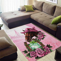 Kentucky Horse Racing Area Rug Mint Julep Cocktail