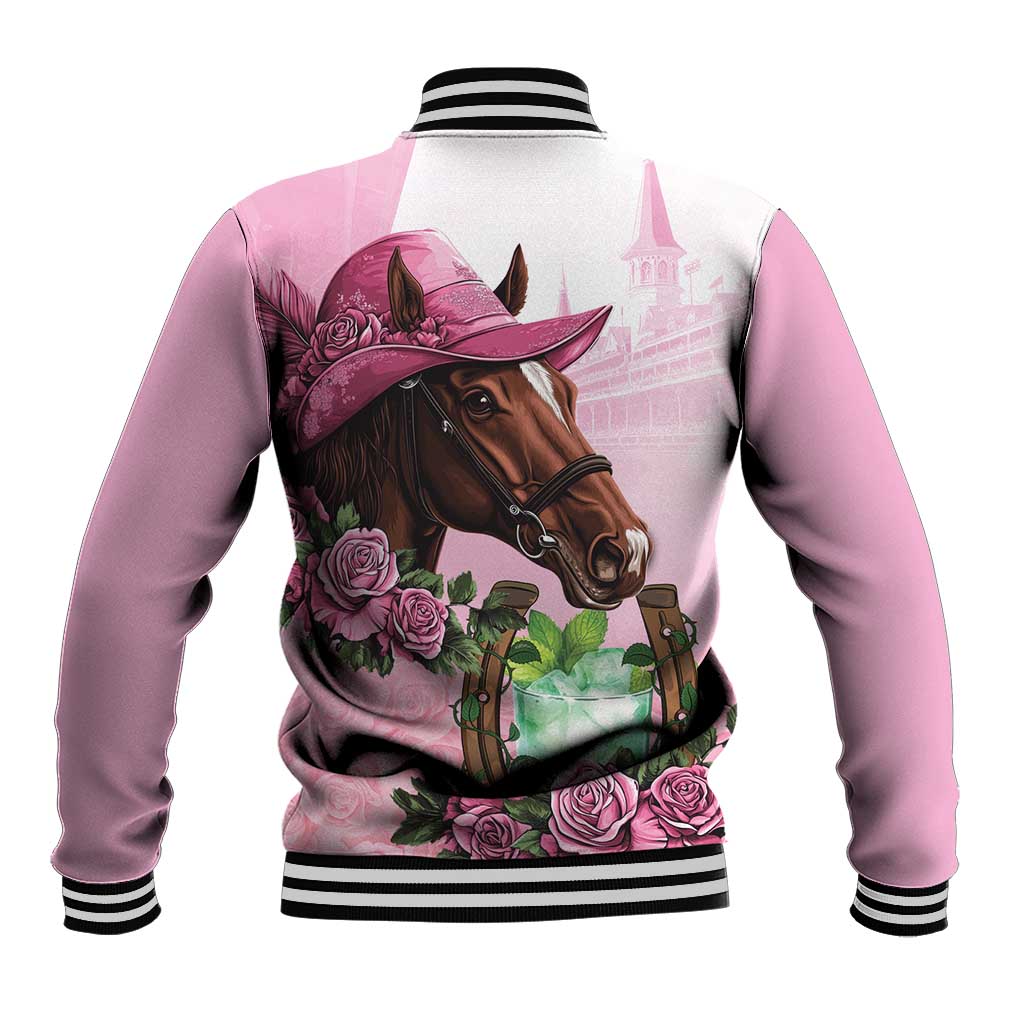 Kentucky Horse Racing Baseball Jacket Mint Julep Cocktail