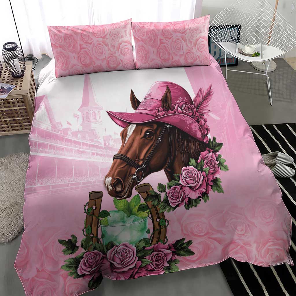Kentucky Horse Racing Bedding Set Mint Julep Cocktail