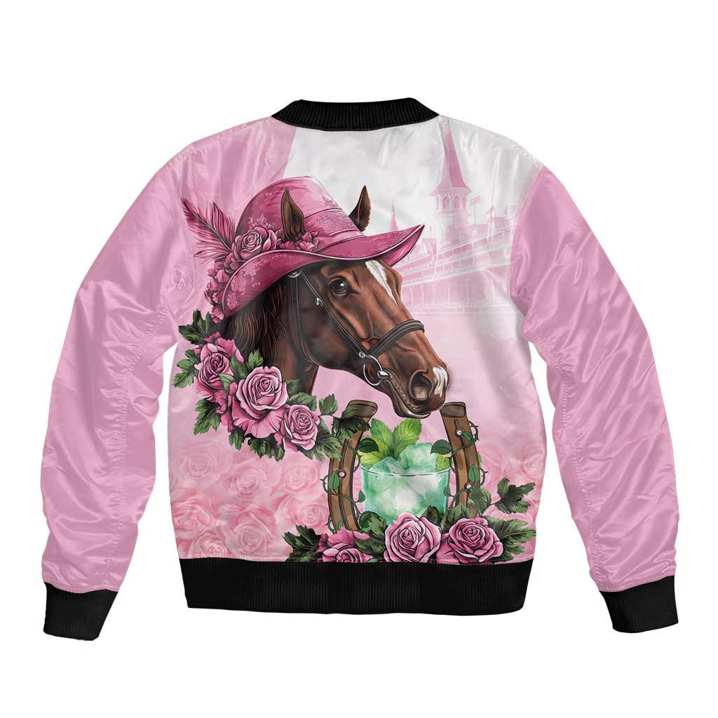 Kentucky Horse Racing Bomber Jacket Mint Julep Cocktail