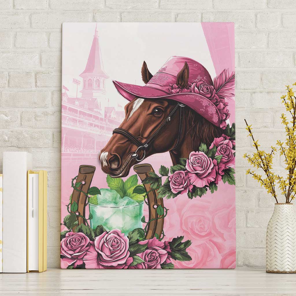 Kentucky Horse Racing Canvas Wall Art Mint Julep Cocktail